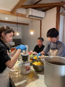 甘夏みかんをジュースにします